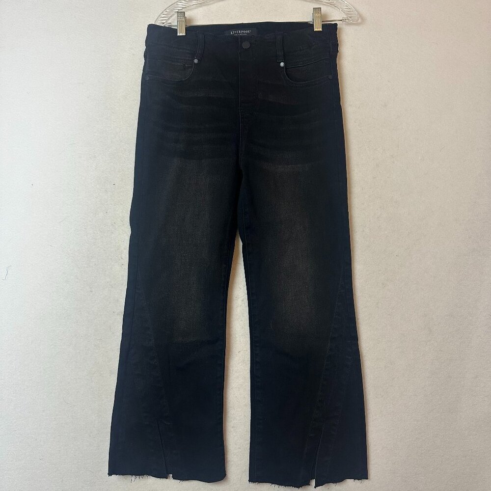Liverpool Jeans Company Black Wide Leg Flare Jeans